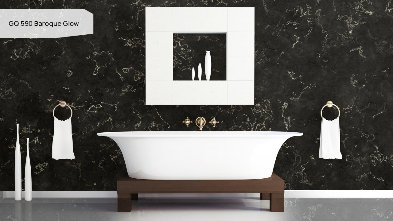 Кварцевый камень GRANDEX Quartz GQ 590 Baroque Glow. Фото 2