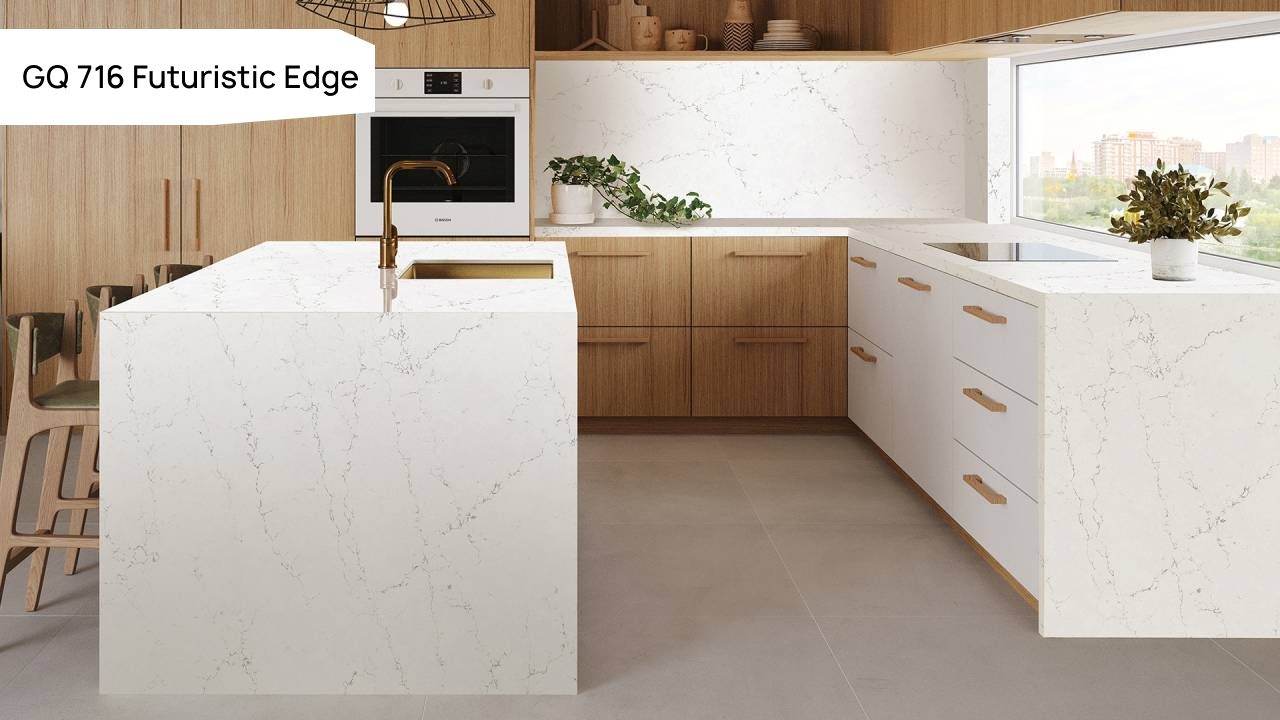 Кварцевый камень GRANDEX Quartz GQ 716 Futuristic Edge. Фото 3