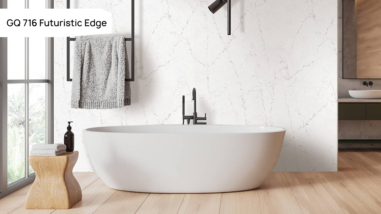 Кварцевый камень GRANDEX Quartz GQ 716 Futuristic Edge. Фото 4