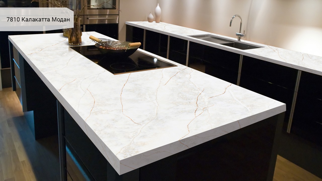 Кварц тасы Avant Quartz 7810 Calacatta Modane. Фото 2