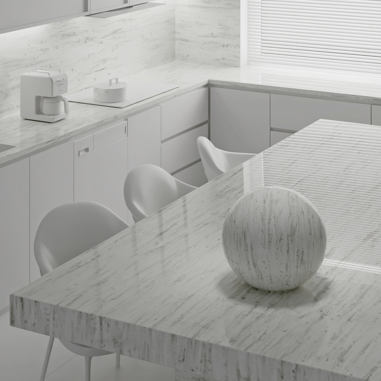 Акрил тасы Formax V-8016 White Stream. Фото 3