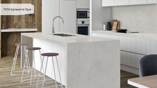 Кварцевый камень Avant Quartz 7970 Calacatta Troyes. Фото 3