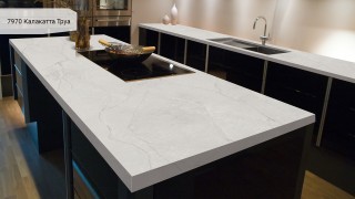 Кварцевый камень Avant Quartz 7970 Calacatta Troyes. Фото 2