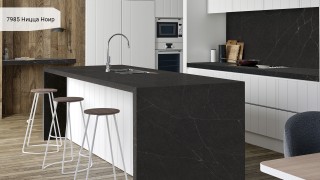 Кварцевый камень Avant Quartz 7985 Nicca Noir. Фото 2