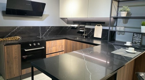 Готовое изделие. Кухня. Avant Quartz 7060 Calacatta Mont Saint-Michel