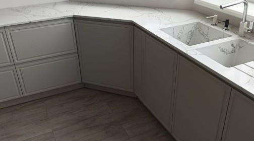 Готовое изделие. Кухня. Avant Quartz 7470 Calacatta Bearn
