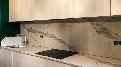 Готовое изделие. Кухня. Avant Quartz Q703 Calacatta Borghini